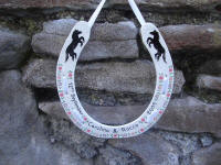 Hand Painted Horseshoes by Mary Edmunds