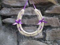 Hand Painted Horseshoes by Mary Edmunds