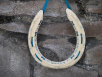 Hand Painted Horseshoes by Mary Edmunds