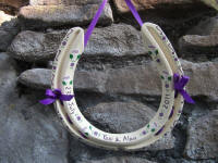 Hand Painted Horseshoes by Mary Edmunds